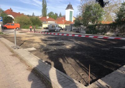 EGER kórház parkoló előkészítés